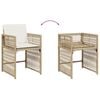 vidaXL 9 Piece Garden Dining Set with Cushions Beige Poly Rattan