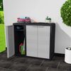 vidaXL Garden Storage Cabinet with 2 Shelves Black and Grey