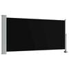vidaXL Patio Retractable Side Awning 120 x 300 cm Black