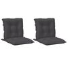vidaXL Lowback Chair Cushions 2 pcs Melange Anthracite 100x50x7 cm Fabric