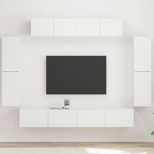 vidaXL TV Cabinet 8 pcs White