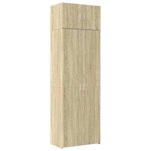 vidaXL Storage Cabinet Sonoma Oak 70x42.5x225 cm Engineered Wood