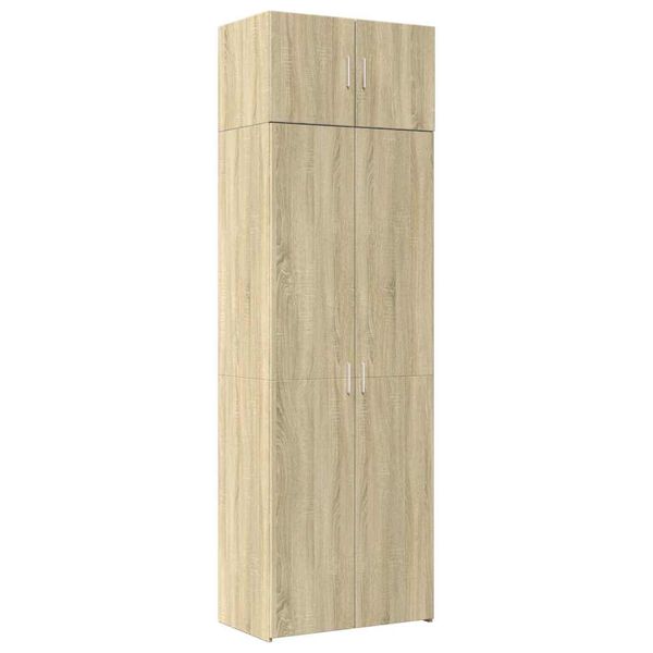 vidaXL Storage Cabinet Sonoma Oak 70x42.5x225 cm Engineered Wood