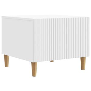 vidaXL Coffee Table with Drawer White 49 x 50 x 40 cm Engineered Wood