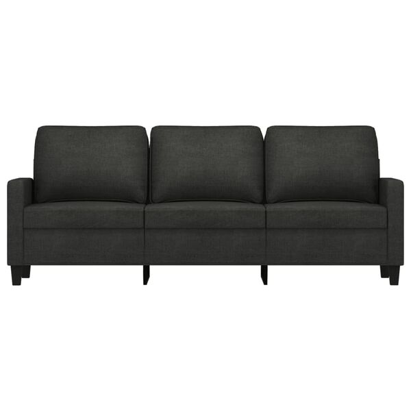 vidaXL 3-Seater Sofa Black 180 cm Fabric
