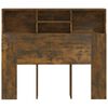 vidaXL Headboard Cabinet Smoked Oak 120x19x103.5 cm