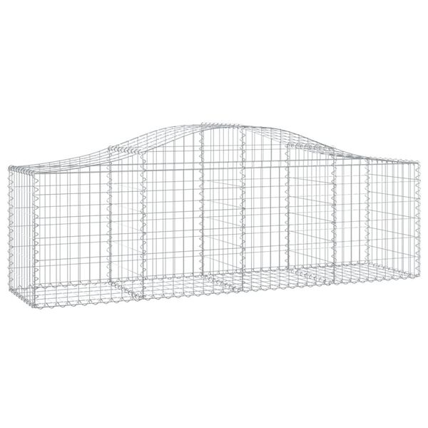 vidaXL Arched Gabion Baskets 13 pcs 200x50x60/80 cm Galvanised Iron