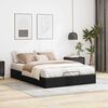 vidaXL Ottoman Storage Bed Frame without Mattress Black Double Faux Leather