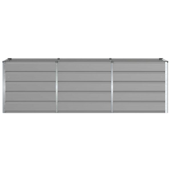 vidaXL Planter Light Grey 240 x 80 x 75 cm Steel