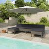 vidaXL 6 Piece Garden Lounge Set with Cushions Poly Rattan Grey