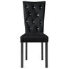 vidaXL Dining Chairs 4 pcs Black Velvet