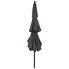 vidaXL 3-Tier Garden Parasol with Aluminium Pole Anthracite 3.5 m