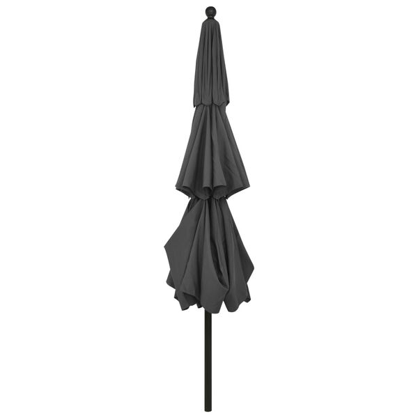 vidaXL 3-Tier Garden Parasol with Aluminium Pole Anthracite 3.5 m