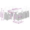 vidaXL 9 Piece Garden Bistro Set with Cushions Grey Poly Rattan