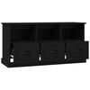 vidaXL TV Cabinet Black 100x35x50 cm Engineered Wood