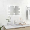 vidaXL Wall Mirror with LED Lights Rectangular Glass