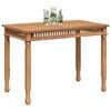 vidaXL Garden Dining Table 120x65x80 cm Solid Teak Wood