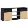vidaXL TV Cabinet with LED Lights Black 120x30x50 cm