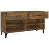 vidaXL Shoe Cabinet Smoked Oak 102x35x55 cm Engineered Wood