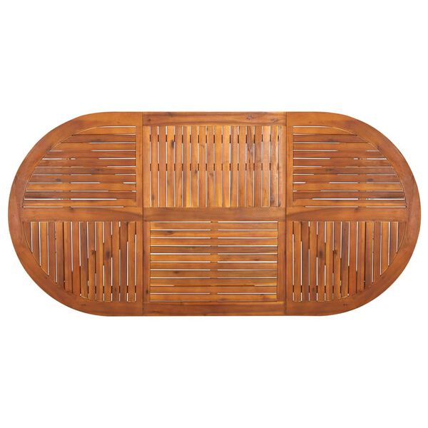 vidaXL 7 Piece Garden Dining Set Black