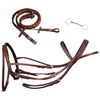 vidaXL Horse Bridle | Brown | Buffalo leather | Pony | Adjustable Armrests