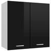 vidaXL Hanging Cabinet "Lyon" High Gloss Black 60x31x60 cm Engineered Wood