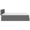vidaXL Ottoman Bed with Mattress Dark Grey Double Fabric