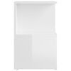 vidaXL Bedside Cabinets 2 pcs High Gloss White 35x35x55 cm Engineered Wood