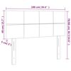 vidaXL LED Headboard Dark Grey 100 cm Velvet