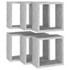vidaXL Wall Cube Shelves 6 pcs Concrete Grey 30x15x30 cm