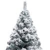 vidaXL Artificial Pre-lit Christmas Tree with Flocked Snow Green 120 cm