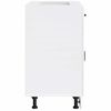 vidaXL Kitchen Base Cabinet Lucca High Gloss White Engineered Wood
