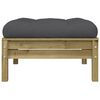 vidaXL Garden Footstools with Cushions 2 pcs Impregnated Wood Pine
