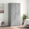 vidaXL Wardrobe Grey Sonoma 80x50x180 cm Engineered Wood