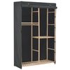 vidaXL Wardrobe | Grey | Cotton, Polyester, Solid Fir Wood | Medium | Wardrobe