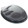 vidaXL WC Toilet Seats 2 pcs with Soft Close Lids MDF Stones Design