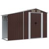 vidaXL Garden Shed Brown 277x192.5x179 cm Galvanised Steel