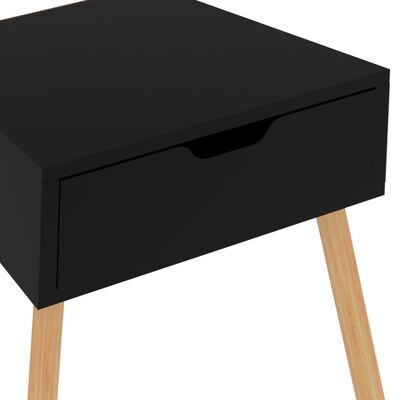 vidaXL Bedside Cabinets 2 pcs Black 40x40x56 cm Engineered Wood