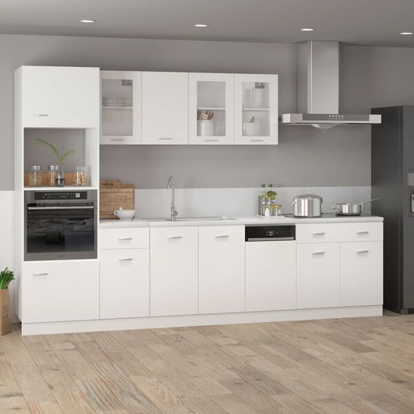 vidaXL Dishwasher Panel Lyon White 45x3x67 cm Engineered Wood