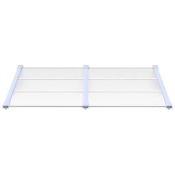 vidaXL Door Canopy Grey and Transparent 152.5x90 cm Polycarbonate