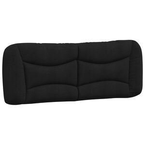 vidaXL Headboard Cushion "Hvar" Black 137 cm Double Fabric