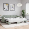 vidaXL Daybed with Trundle without Mattress Light Grey 90x190 cm