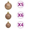 vidaXL Artificial Christmas Tree LED&Ball Set&Flocked Snow 180cm PVC&PE