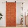vidaXL Barn Door Wax Brown 100 x 2.5 x 208 cm Solid Pine Wood