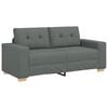 vidaXL Loveseat Sofa Dark Grey 180x77x82 cm Fabric