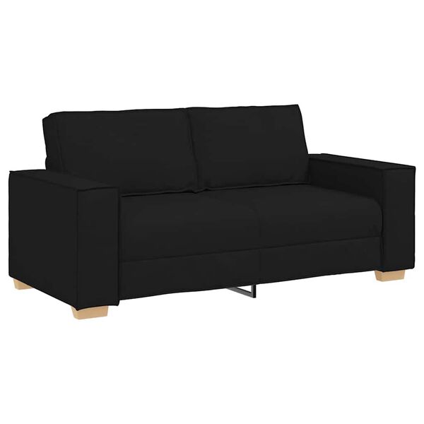 vidaXL 2-Seater Sofa Black 140 cm Fabric