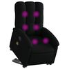vidaXL Stand up Massage Recliner Chair Black Fabric
