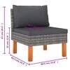 vidaXL 6 Piece Garden Lounge Set with Cushions Poly Rattan Grey