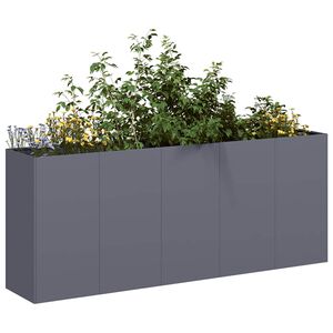 vidaXL Planter Anthracite 200x40x80 cm Cold-rolled Steel