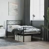 vidaXL Metal Bed Frame without Mattress with Footboard Black 90x190cm